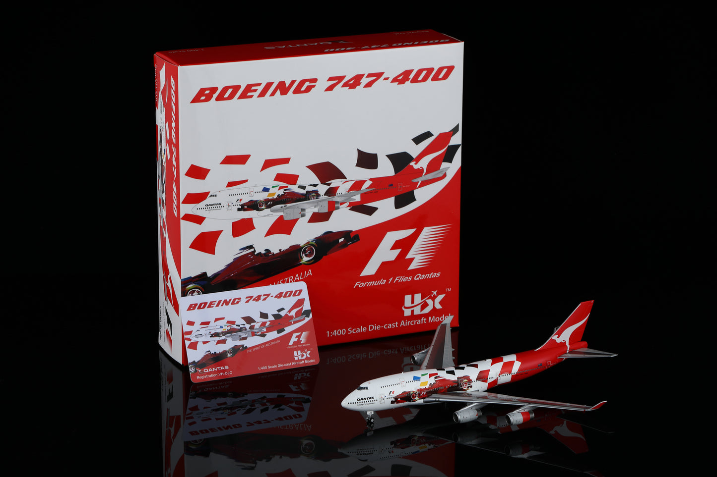 Qantas Airways Boeing 747-400 "F1 2000 Australian Grand Prix" Highly Detailed 1/400 Diecast Aircraft Model