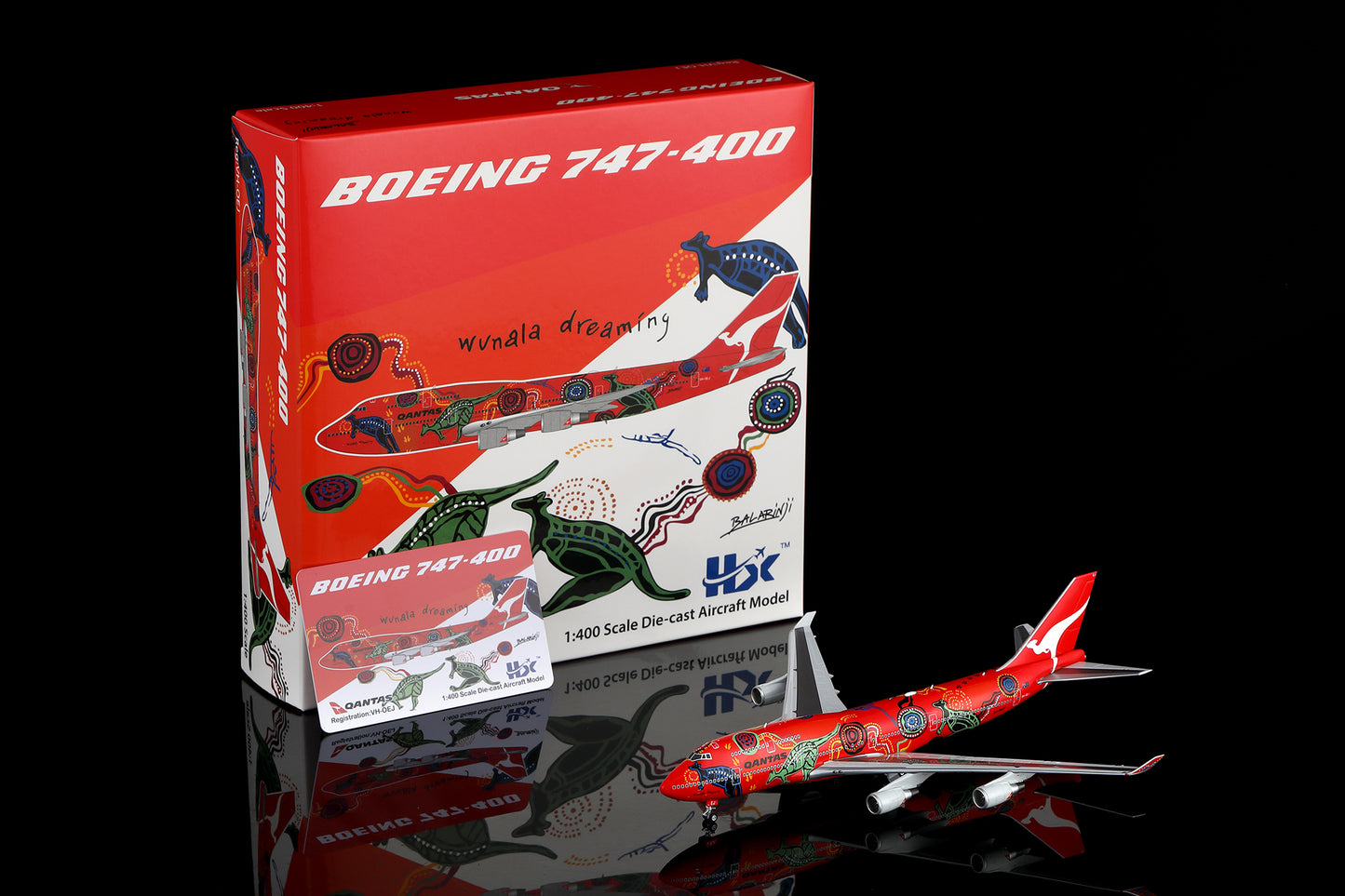 Qantas Airways Boeing 747-400 "Wunala Dreaming - VH-OEJ" Highly Detailed 1/400 Diecast Aircraft Model