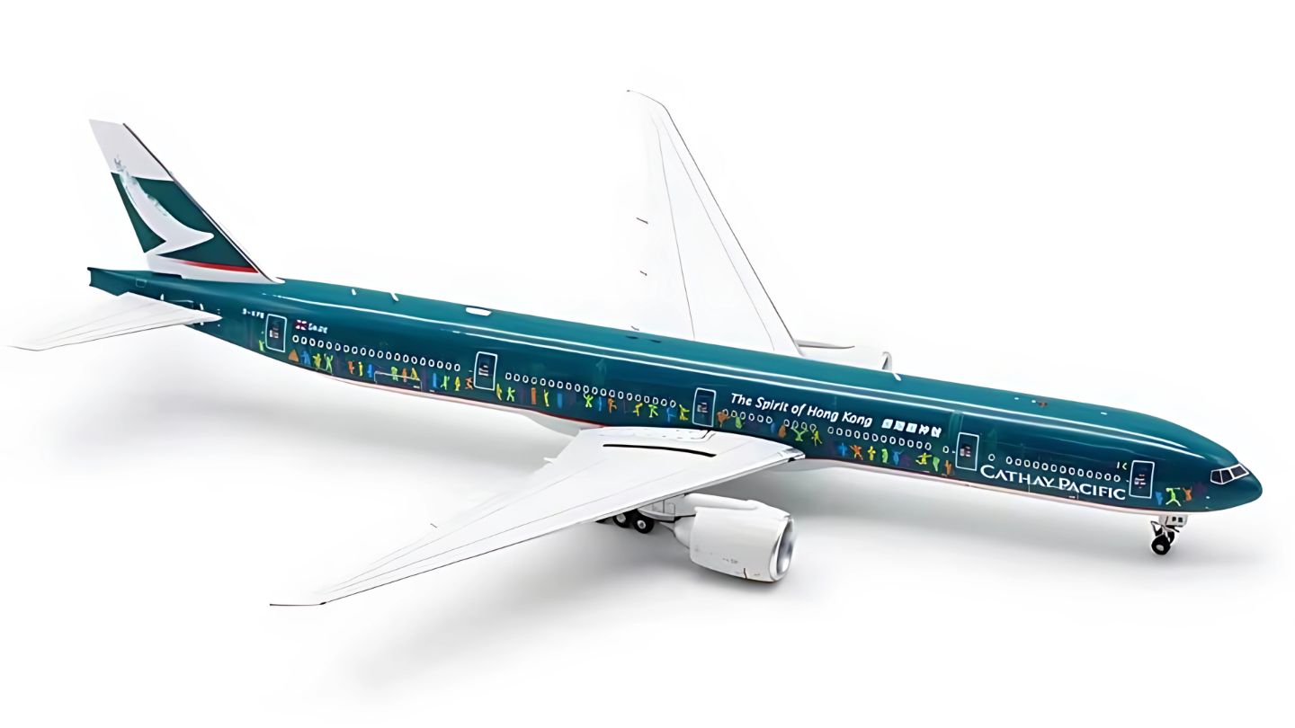 Cathay Pacific Airways "Spirit of Hong Kong" Boeing 777-300ER Highly Detailed 1/400 Diecast Aircraft Model