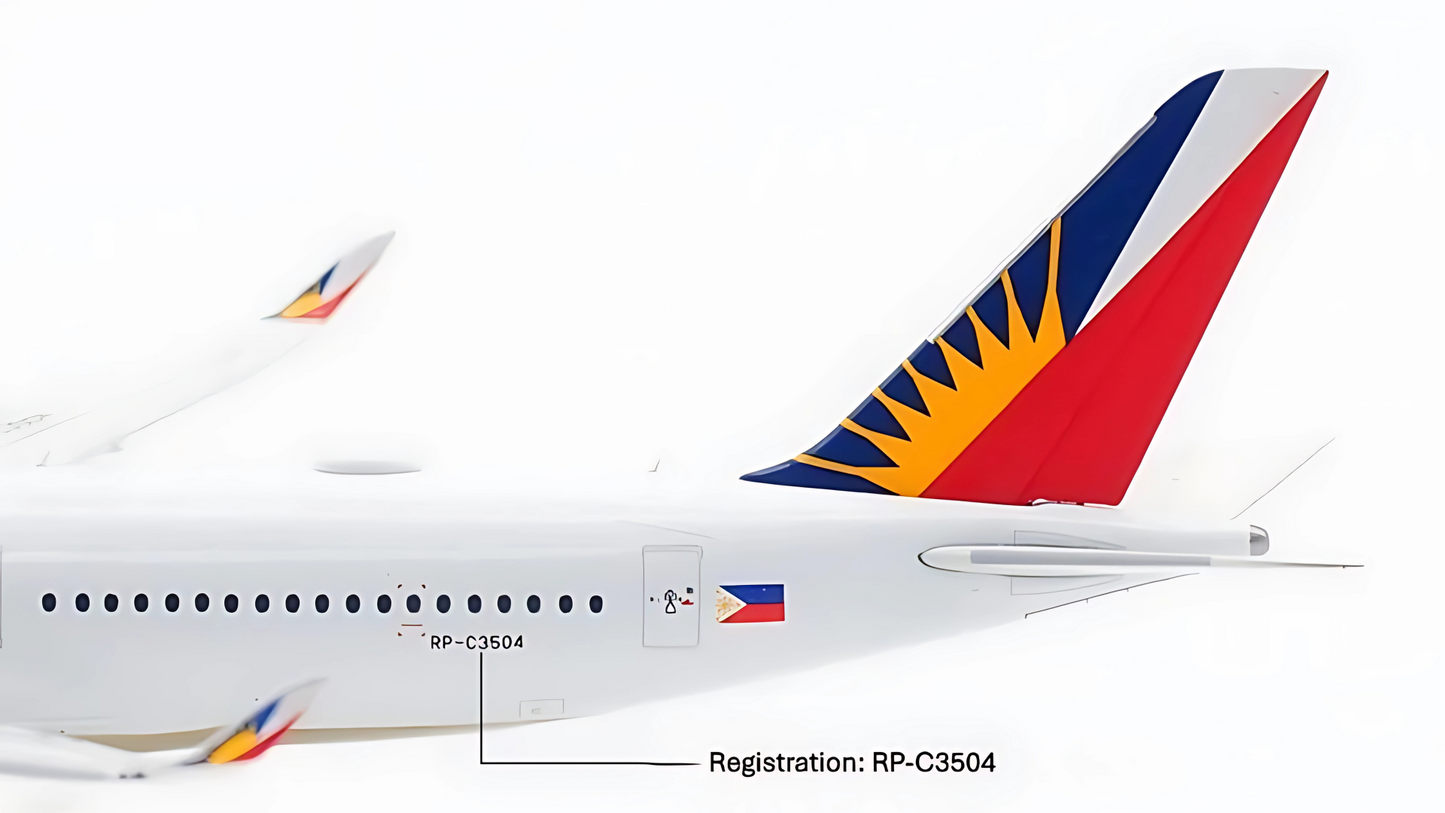 Philippine Airlines Airbus A350-900XWB Highly Detailed Diecast Aircraft Model in 1/400 Scale