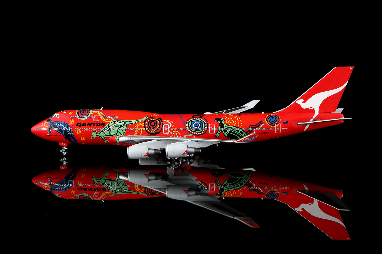 [PRE-ORDER] Qantas Airways Boeing 747-400 "Wunala Dreaming - VH-OEJ" Highly Detailed 1/400 Diecast Aircraft Model