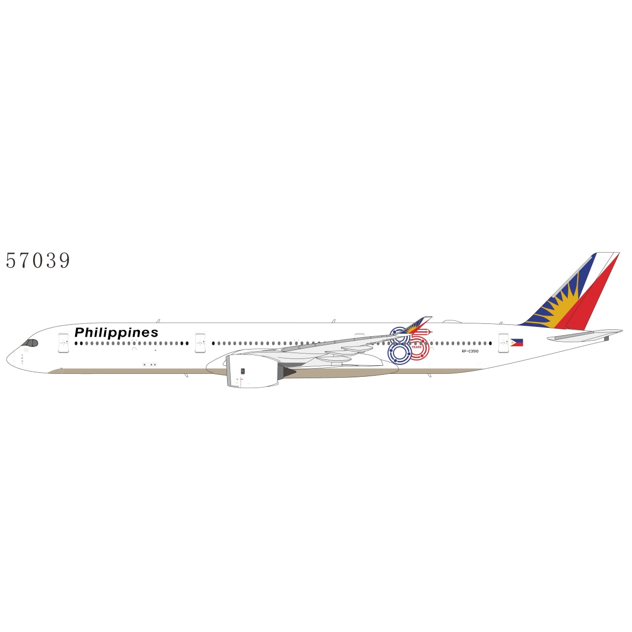 [PRE-ORDER] Philippine Airlines Airbus A350-1000 "85th - RP-C3510" (NG-STANDARD) Highly Detailed 1/400 Diecast Aircraft Model