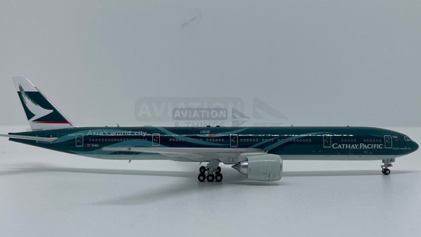 Cathay Pacific Airways "Asia's World City 2008" Boeing 777-300ER Highly Detailed Diecast Aircraft Model in 1/400 Scale