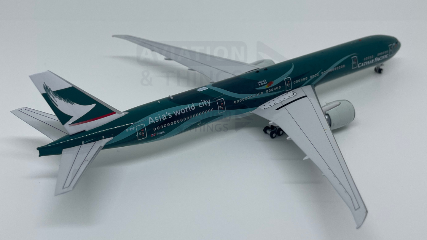 Cathay Pacific Airways "Asia's World City 2008" Boeing 777-300ER Highly Detailed Diecast Aircraft Model in 1/400 Scale