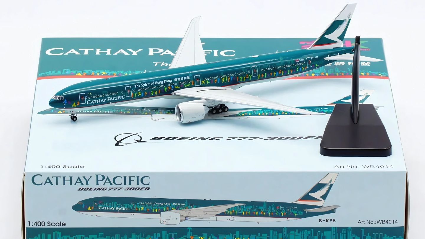 Cathay Pacific Airways "Spirit of Hong Kong" Boeing 777-300ER Highly Detailed 1/400 Diecast Aircraft Model
