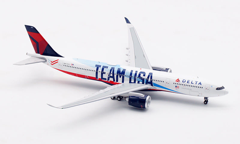 Delta Airlines "Team USA" Airbus A330-900NEO Highly Detailed Diecast Aircraft Model in 1/400 Scale