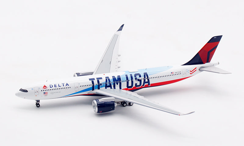 Delta Airlines "Team USA" Airbus A330-900NEO Highly Detailed Diecast Aircraft Model in 1/400 Scale