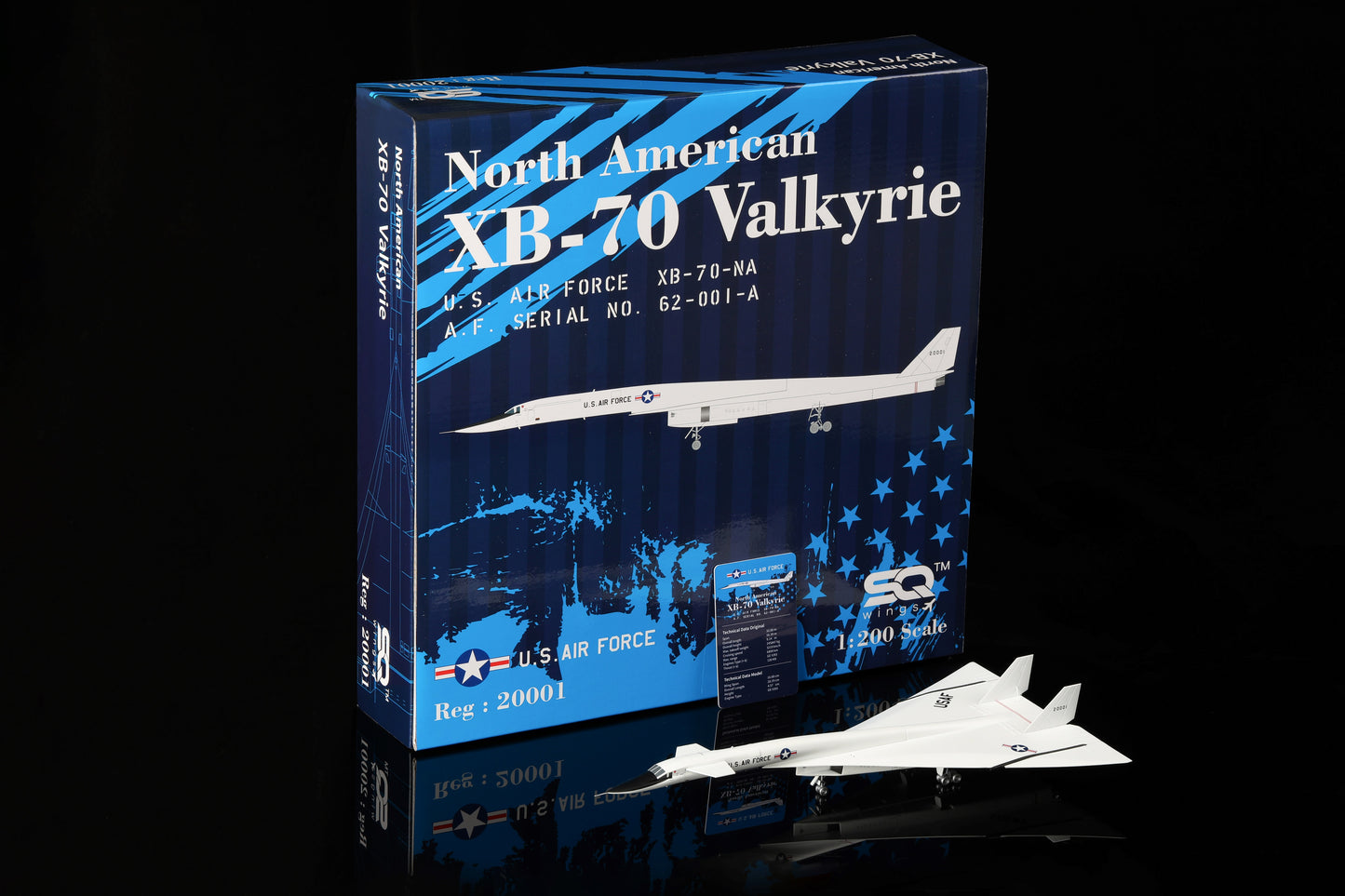 United States Air Force "USAF" North American XB-70 Valkyrie Highly Detailed 1/200 Diecast Aircraft Model