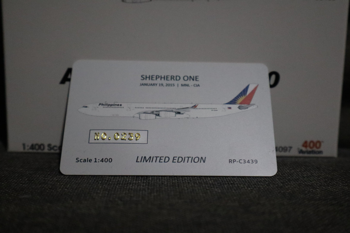 [Philippines Exclusive] Philippine Airlines Airbus A340-343X "Shepherd One" Diecast Aircraft Model in 1/400 Scale