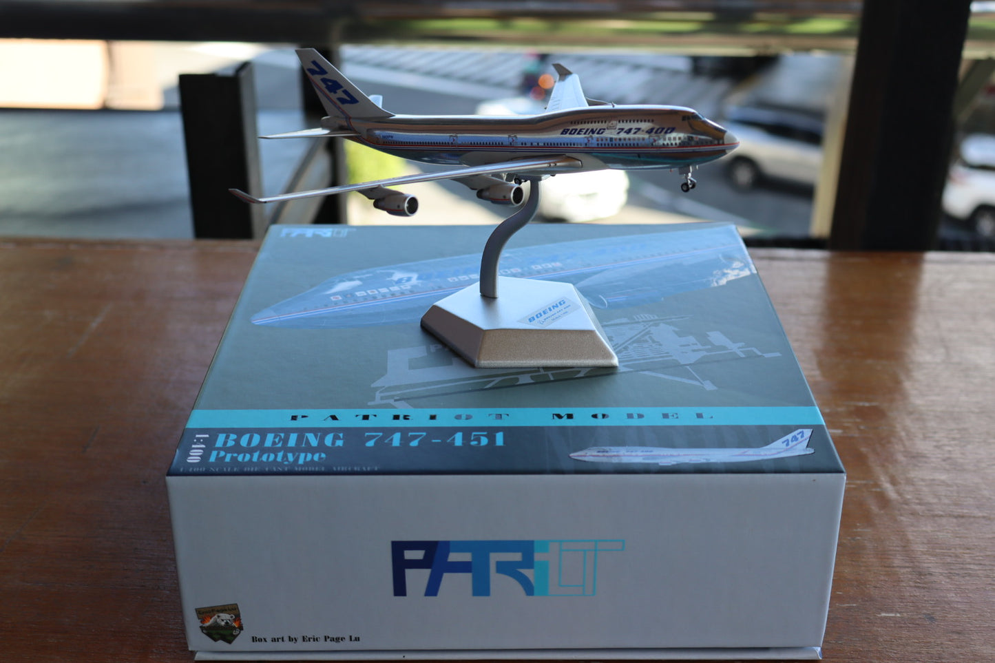 The Boeing Company Boeing 747-400 "Prototype - Chrome Livery" Highly Detailed Diecast Aircraft Model in 1/400 Scale