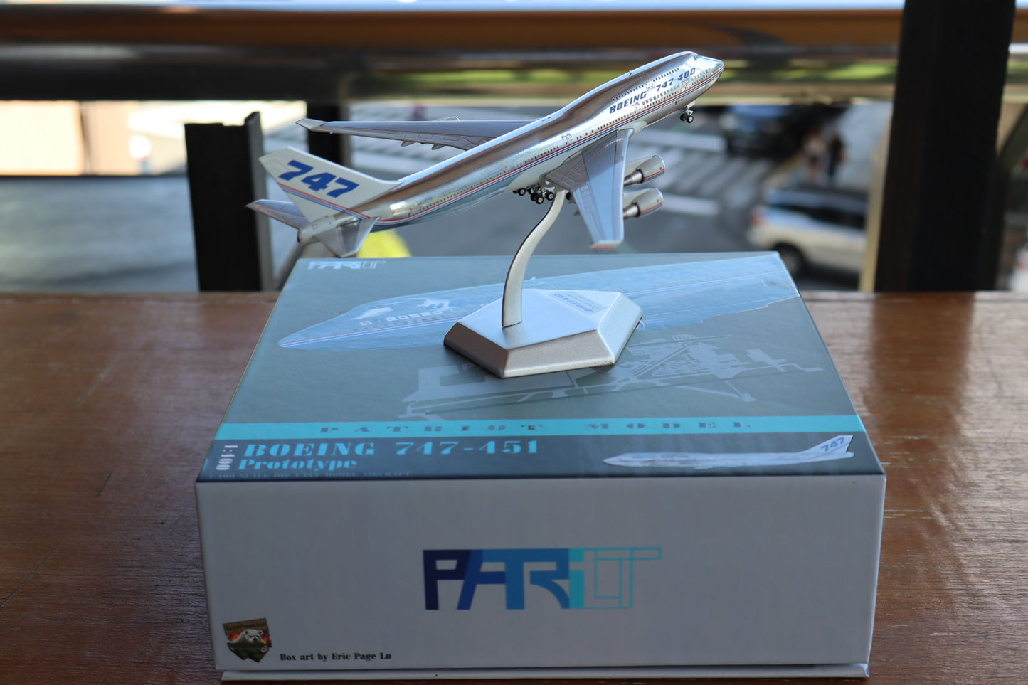 The Boeing Company Boeing 747-400 "Prototype - Chrome Livery" Highly Detailed Diecast Aircraft Model in 1/400 Scale
