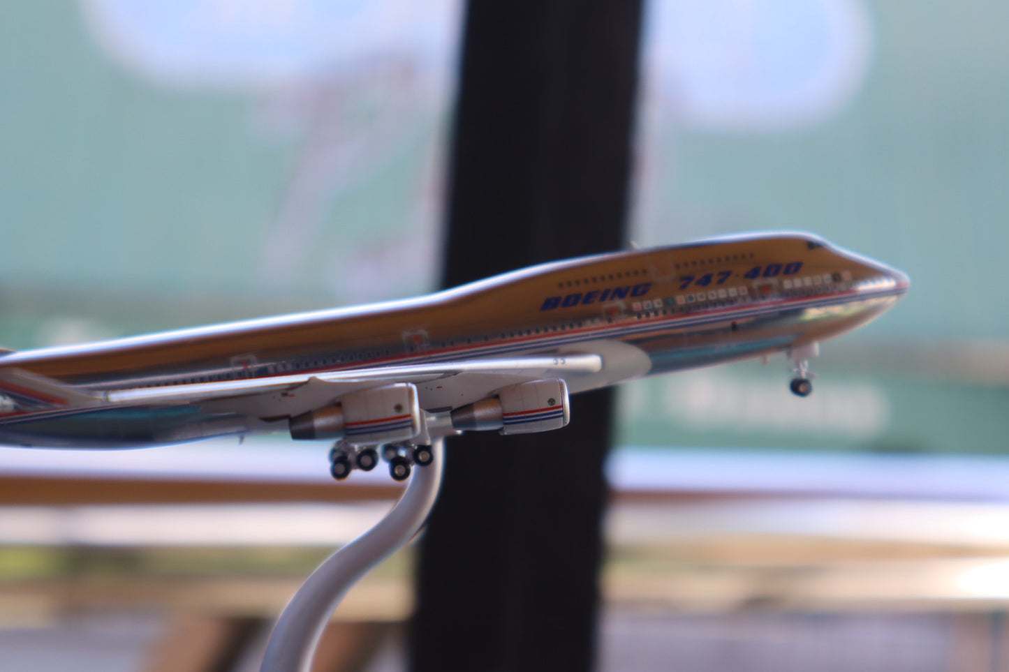 The Boeing Company Boeing 747-400 "Prototype - Chrome Livery" Highly Detailed Diecast Aircraft Model in 1/400 Scale
