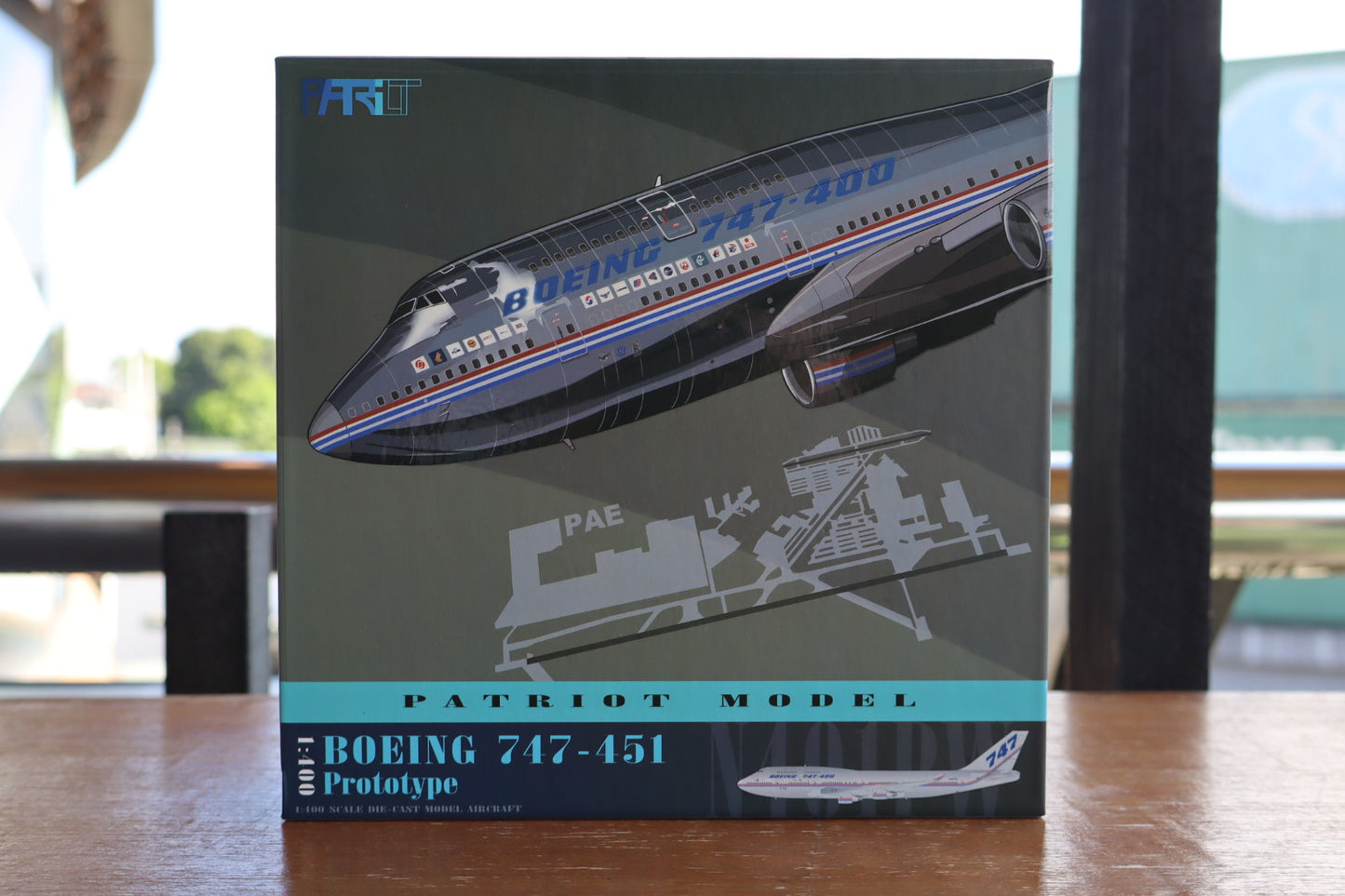 The Boeing Company Boeing 747-400 "Prototype - Chrome Livery" Highly Detailed Diecast Aircraft Model in 1/400 Scale