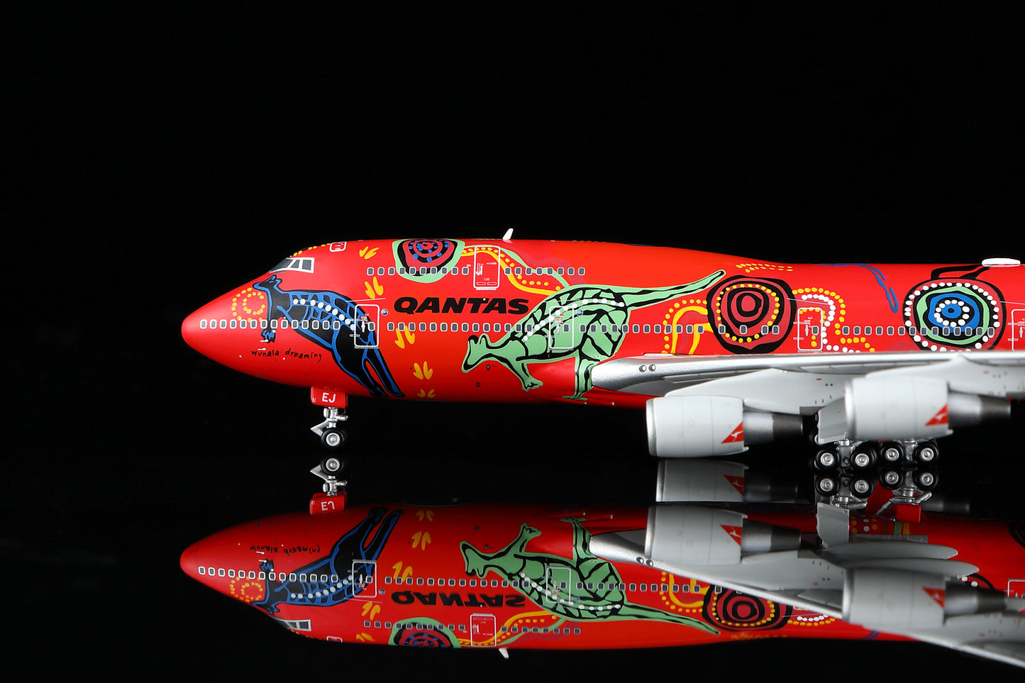 [PRE-ORDER] Qantas Airways Boeing 747-400 "Wunala Dreaming - VH-OEJ" Highly Detailed 1/400 Diecast Aircraft Model
