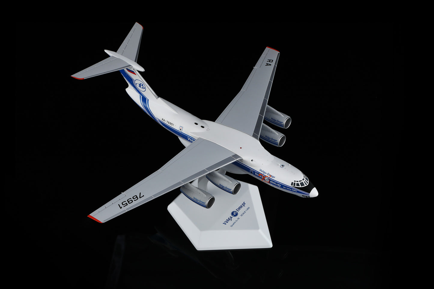 Volga-Dnepr Airlines Ilyushin Il-76 "20 Years" Highly Detailed Diecast Aircraft Model in 1/200 Scale