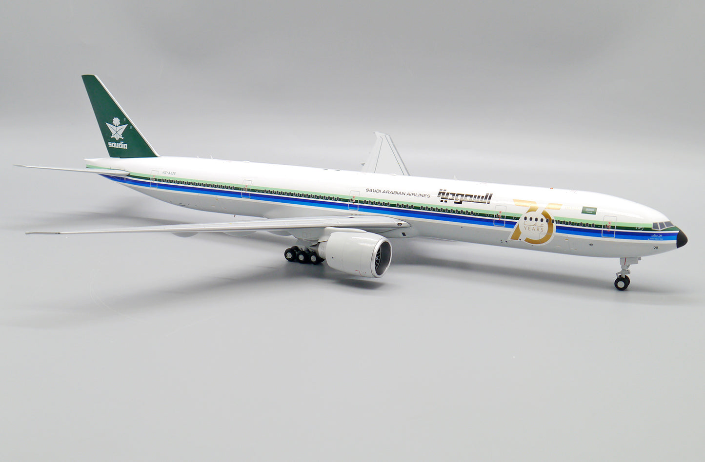 Saudi Arabian Airlines - SAUDIA "Retro" Boeing 777-300ER Diecast Aircraft Model in 1/200 Scale