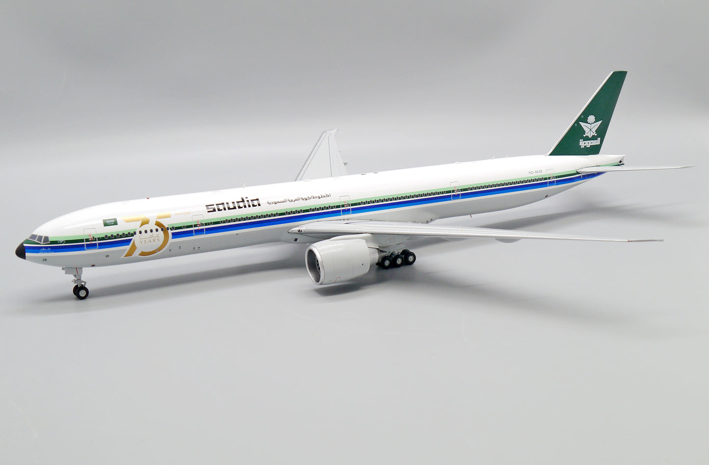Saudi Arabian Airlines - SAUDIA "Retro" Boeing 777-300ER Diecast Aircraft Model in 1/200 Scale