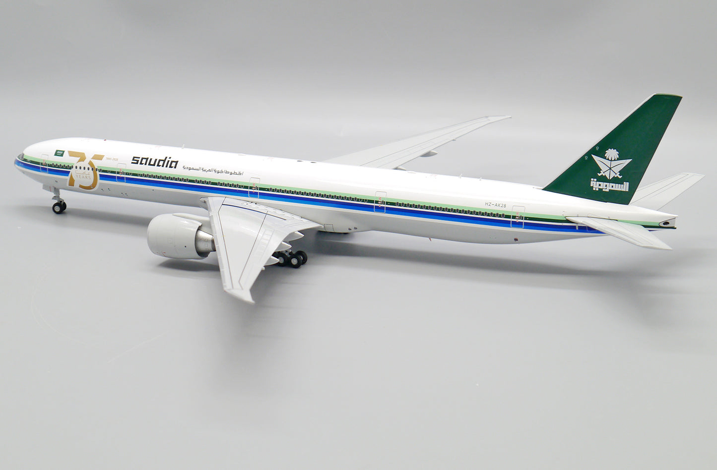Saudi Arabian Airlines - SAUDIA "Retro" Boeing 777-300ER Diecast Aircraft Model in 1/200 Scale
