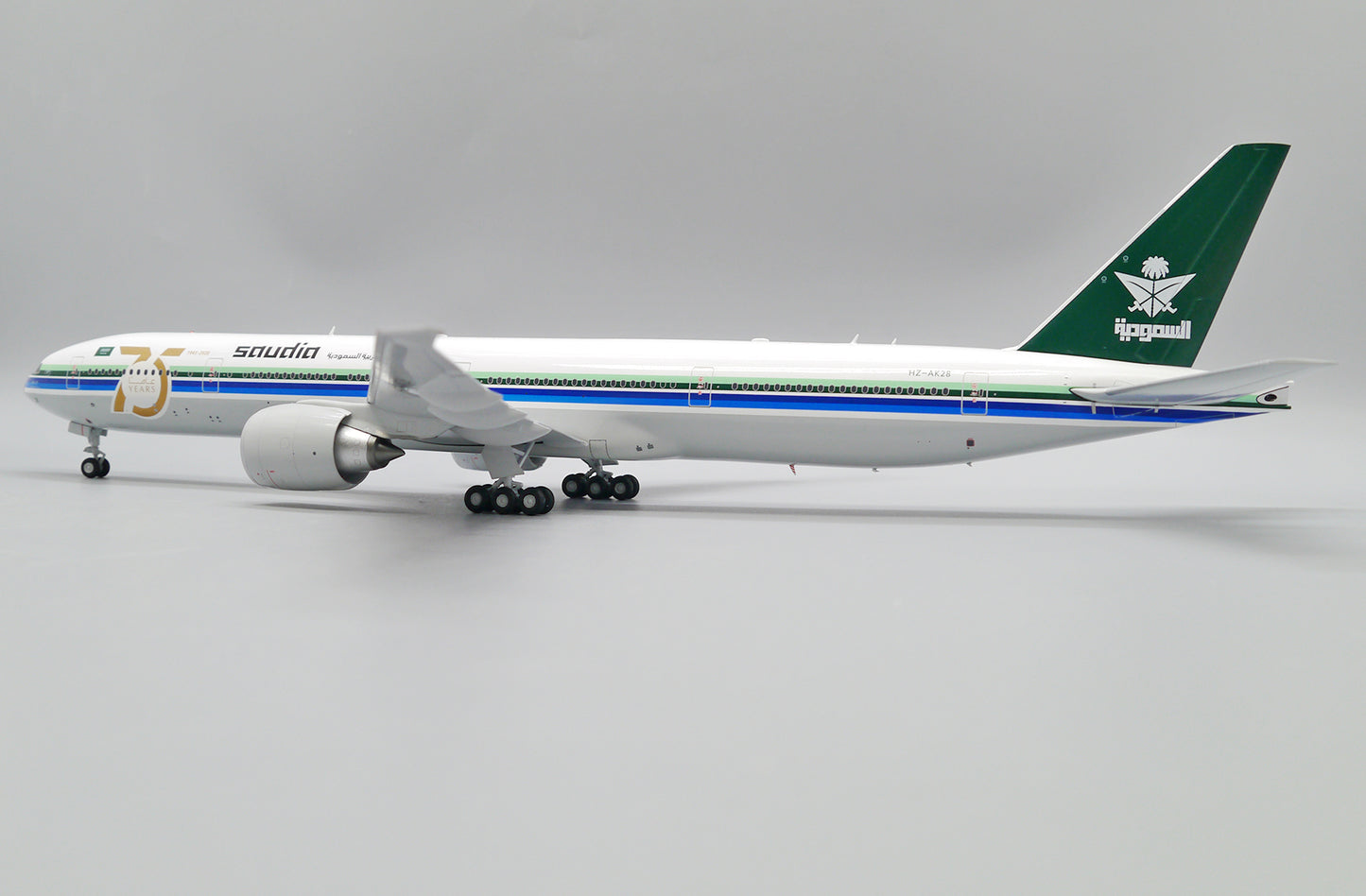 Saudi Arabian Airlines - SAUDIA "Retro" Boeing 777-300ER Diecast Aircraft Model in 1/200 Scale