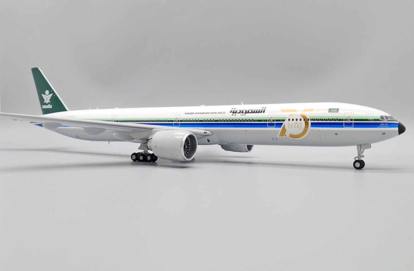 Saudi Arabian Airlines - SAUDIA "Retro" Boeing 777-300ER Diecast Aircraft Model in 1/200 Scale