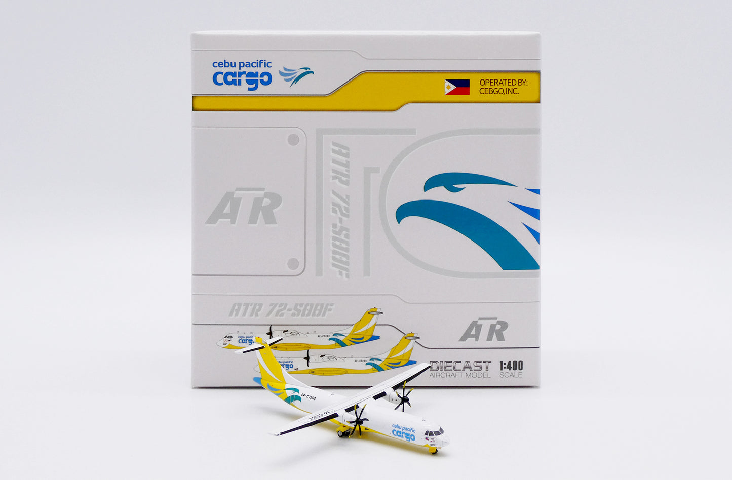 Cebu Pacific Cargo - CebGo ATR 72-500F Highly Detailed Diecast Aircraft Model in 1/400 Scale