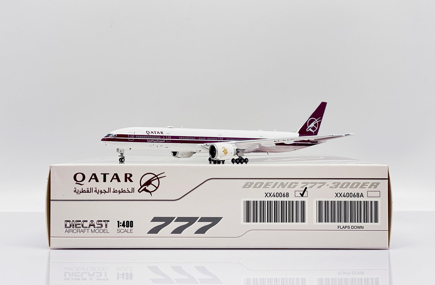 Qatar Airways (Retro) Boeing 777-300ER Highly Detailed 1/400 Diecast Aircraft Model